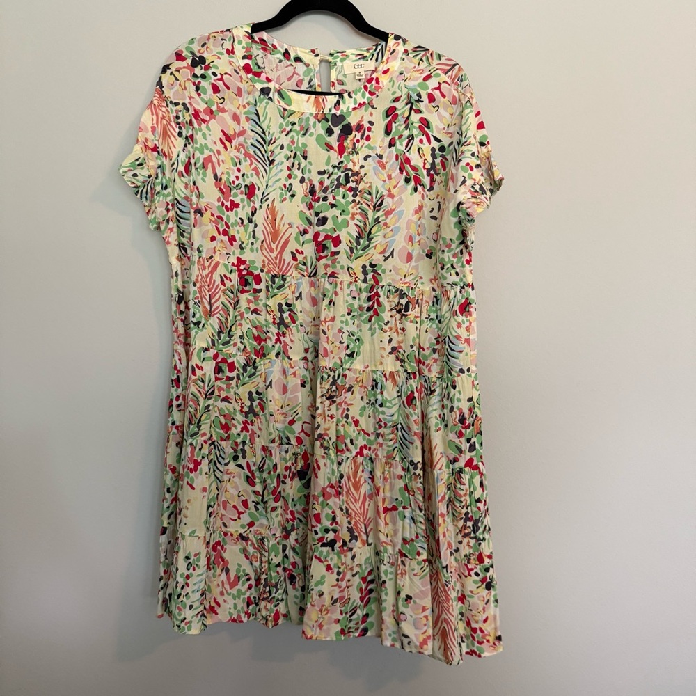 Ott Floral Short Sleeve Dress